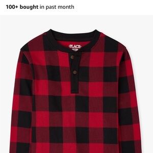 The Children's Place Red and Black Checkered Long Sleeve Tee